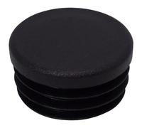 SKIR'CO Lot de 40 inserts de tubes ronds de 35 mm, bouchons de poteau de clôture en plastique noir, bouchons de tuyau, noir RAL 9005