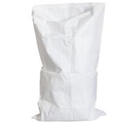 SKIR'CO Lot de 40 sacs blancs en polypropylène tissé avec doublure en polyéthylène, sacs à gravats, sacs à déchets 57 x 95 cm