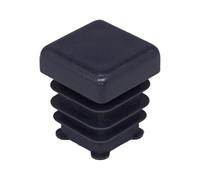 SKIR'CO Lot de 50 bouchons carrés en plastique - 15 x 15 mm - Embouts de tubes carrés - Pour poteaux de clôture - Couleur gris anthracite RAL 7016