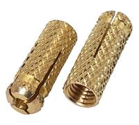 SKIR'CO Lot de 50 chevilles en laiton M8 x 28 mm, manchon de boulon, chevilles murales d'expansion, ancrage béton de maçonnerie