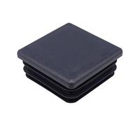 SKIR'CO Lot de 6 bouchons carrés en plastique 50 x 50 mm, embouts de tubes, inserts de tubes carrés, bouchons de poteau de clôture, gris anthracite RAL 7016