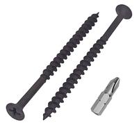 SKIR'CO Lot de 60 vis avec finition phosphatée noire 4,2 x 70 mm pour cloison sèche, vis à bois, tête cruciforme, vis pour plaque de plâtre