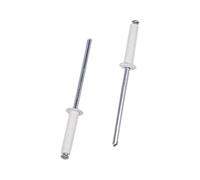 SKIR'CO Lot de 600 rivets aveugles peints 3,2 x 16 mm en aluminium DIN 7337 Tête bombée Mandrin en acier Rivets pop Blanc pur RAL 9010