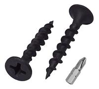 SKIR'CO Lot de 600 vis avec finition phosphatée noire 3,5 x 25 mm pour cloison sèche, vis à bois, tête cruciforme, vis pour plaque de plâtre