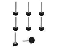 SKIR'CO Lot de 8 pieds de nivellement de meubles M6 x 40 mm, pieds ronds réglables de 20 mm de diamètre, pied de nivellement de filetage M6
