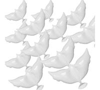 SKIRUP Lot de 12 grands ballons blancs en forme de colombe pour mariage, fiançailles, funérailles, commémoration, décoration de fête caritative, anniversaire ou au paradis