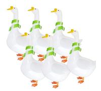 SKIRUP Lot de 6 ballons en forme d'oie qui marchent - Décoration de fête d'anniversaire sur le thème des animaux de canard - Accessoires photo de fête de la ferme