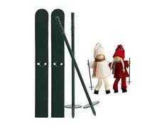 Skis de neige miniatures - Ensemble de ski miniature avec bâtons pour paysages d'hiver | Petits accessoires de ski comme décoration de table et de bureau | Pour jeux de rôle, nains, séances photo et