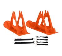 Skis équilibrés pour Enfants, Attache de Snowboard pour Enfant sur traîneau, Planche de Ski en Plastique avec Sangles renforcées pour Conversion sur vélo, Jouet d’extérieur (Orange)