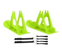 Skis équilibrés pour Enfants, Attache de Snowboard pour Enfant sur traîneau, Planches de Ski en Plastique avec Sangles renforcées pour Conversion sur vélo, Jouet d’extérieur (Verte)