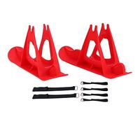 Skis équilibrés pour Enfants, kit de Conversion en Luge de Snowboard pour Enfants, Planches de Ski en Plastique Durable avec Sangles renforcées pour Transformer Un vélo en Luge de (Rouge)