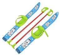 Skis et bâtons de ski pour enfants - Disponibles en 6 couleurs - En plastique - 70 cm, bleu