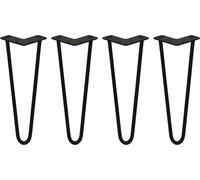 SKISKI 4 x 35.5cm 2 entretoises Hairpin Legs Pieds de table Pieds de meubles Pieds de chaises 12mm D