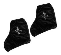 SKISUNO 1 Paire de Protège-Bottes en Polyester Noir pour Patins à Glace Taille 33-36, Design Ajusté et Élastique, Protège la Saleté, pour Cours de Patinage