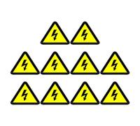 SKISUNO 10 Pièces Autocollants Avertissement Choc Électrique Haute Tension 5 CM Résistants aux Hautes Températures pour Équipements Industriels et Locaux Publics