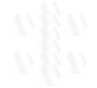 SKISUNO 10 Pièces Carte de Place Supporte Marqueur et Autocollants Stabilité Robuste Hexagonale Surface Lisse en Acrylique Transparent pour Conférences et Événements