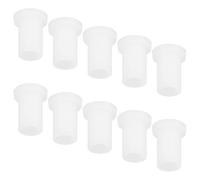 SKISUNO 10 Pièces Douille de Charnière en Plastique Blanc pour Axe de Pivot de Congélateur, Design à Trou Traversant, Facile à Installer, Réparation Charnière Inférieure Réfrigérateur
