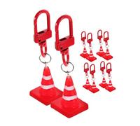 SKISUNO 10 pièces Porte-clés Pendentifs Résine Forme Cône de Circulation Rouge Accessoires Suspendus Amusants pour Sacs et de Fête