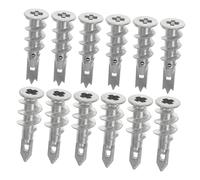 SKISUNO 100 Pièces Chevilles Autoforeuses pour Plaques de Plâtre Alliage de Zinc Assortiment et Couronne Ancrages Muraux Résistants pour Fixations Légères et Supports Décoratifs