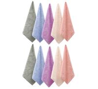 SKISUNO 10pcs Lingettes Démaquillantes Visage en Microfibre Polyester Haute Absorption Serviettes Douces Réutilisables Pratiques pour Voyage et Salle de Couleur Aléatoire Plusieurs styles