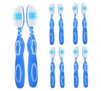 SKISUNO 10pièces Brosses à Dents Courtes Poignée Souple Brosses Dentaires Portables Nettoyage Pour Établissements Sécurisés