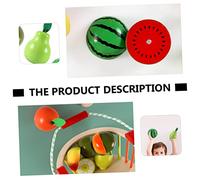 SKISUNO 1Ensemble Fruits à Couper Jouets Éducatifs pour Garçon Fille Stimule la Cognition Coordination pour Jeu de Rôle avec Panier de Rangement