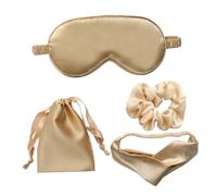 SKISUNO 1ensemble Masque De Sommeil Soie Imitation Avec Bandeau Et Pour Sommeil Réparateur Confort Optimal