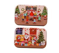 SKISUNO 2 Ensembles Puzzle Éducatif Bois de Noël de Décompression pour Garçon Fille Jeu de Éducatif avec Motifs Festifs pour Développement Pratique et Cognitif