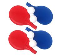 SKISUNO 2 Ensembles Set de Raquettes de Tennis de Table Plastique pour Garçon Fille Débutants avec Balles Jeu Extérieur pour Garçons et Filles Apprentissage et Jeu Familial