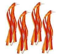 SKISUNO 2 Paires de Rubans de Guidon et Scooter Garçon et Filles, Pompons Colorés, Faciles à Installer, Solide et Décoratifs, pour Personnaliser Trottinettes d'Adolescents