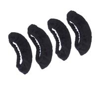SKISUNO 2 Paires Lot Protège-Lames de Patins à Glace pour Garçon Fille Housses Élastiques Peluche Absorbant Protection pour Patins de Hockey et Patinage Artistique Noir