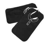 SKISUNO 2 pièces Bavoirs Adultes Étanches Coton Confortable Protection Repas Portable pour Personnes Âgées Noir