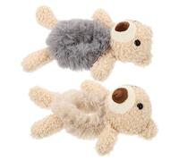 SKISUNO 2 Pièces Bear Shaped Plush Hair Bands Soft Hair Ropes For Women And Comfortable Skin Friendly