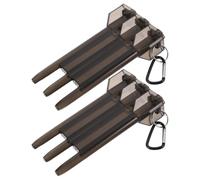 SKISUNO 2 Pièces Boîte à Fléchettes Portable Transparente Verrouillage Intégré, Plastique Noir, 3 Compartiments Ajustables, Protection pour Fléchettes à Pointe Acier et Pointe Molle en