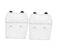 SKISUNO 2 Pièces Boîte Aquarium Transparente Boîte Isolation Flottante avec Filet Poisson pour Guppy Betta Clownfish Protection Sûre pour et Œufs