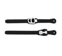 SKISUNO 2 Pièces Boucles de Patins Réglables à Sangle Fixe, Boucles Fixes Solide pour Chaussures de Patinage et Patins à roulettes, Alliage PP, Noir, Réglables, Détachables, 25cm et 22cm