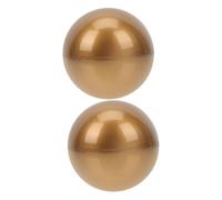 SKISUNO 2 Pièces Boules de Loterie Dorées Plastique Lot de Sphères Solides pour Jeux de Tombola Fêtes Activités et Décorations