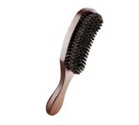 SKISUNO 2 Pièces Brosse à Barbe Poils de Sanglier avec Manche Bois Massif Massage Facial pour Hommes Peigne Bois Naturel pour Entretien et Soin Barbe