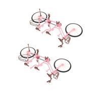 SKISUNO 2 Pièces Double Miniature pour Poupées Accessoires Garçon Fille Modèle Simulation Créatif Deux Places pour Décoration et Jeu