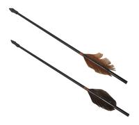 SKISUNO 2 Pièces Flèches Bois pour Tir à Arc Jouets à Lancer Flèches pour Pots à Lancer à Embouts Caoutchouc Jouets Amusants pour Garçon Fille