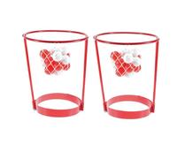 SKISUNO 2 pièces Jeu de Panier de Basket Serre-tête pour Garçon Fille Parent-garçon Fille Léger et Sécurisé pour Fêtes et Loisirs Intérieur ou Extérieur Rouge