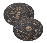 SKISUNO 2 Pièces Planche de Divination Bois Plateau Pendule avec Gravure Claire Décoration pour Voyance et Accessoire Ésotérique pour Fête et Intérieur
