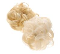 SKISUNO 2 pièces Postiche Chignon Volumineux Extensions Synthétiques pour Queue de Cheval Femmes Accessoire Coiffure Relevée Effet Décoiffé Style Chic et Naturel pour Fêtes et Cosplay