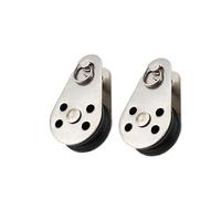 SKISUNO 2 pièces Poulie Simple Acier Inoxydable Résistante Corrosion et Haute Température Poulie Pratique pour Câble et Mouflage Utilisation Polyvalente pour Charges Lourdes