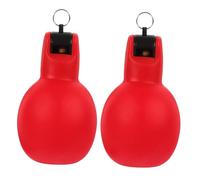 SKISUNO 2 Pièces Sifflet de Survie à Pincement Manuel PVC Rouge Sifflet Pratique Petit pour Activités Extérieures et Réutilisable pour Camping Sport et Urgence