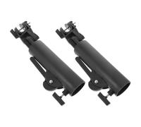 SKISUNO 2 Pièces Support de Parapluie pour Chariot de Golf en Abs Noir Double Verrouillage, Montage par Pince Réglable pour Protection Solaire Lors de Sports en Plein Air