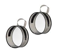 SKISUNO 2 pièces Trousse de Maquillage Ronde Transparente Capacité Sac Rangement Cosmétique pour Voyage et Organisation