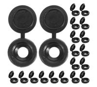 SKISUNO 200pcs Bouchons à Vis en Plastique Noir Couvercles Charnière Intégrés pour Vis M4, Protection et Décoration Polyvalente pour Bricolage