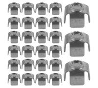 SKISUNO 200pcs Inserts Filetés pour Tubes Carrés M6 en Fer Argenté Connexion Soudée Stable et Installation Rapide pour Réparation de Garde-corps et Machines