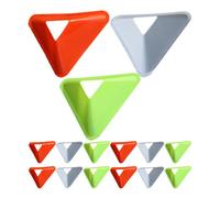 SKISUNO 20pièces Disques Triangle pour Entraînement Football Accessoires Légers et Portables Marquage Sportif Intérieur et Extérieur Couleurs Lumineuses pour Repérage Couleur Aléatoire